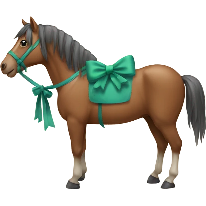 Horse with bow emoji