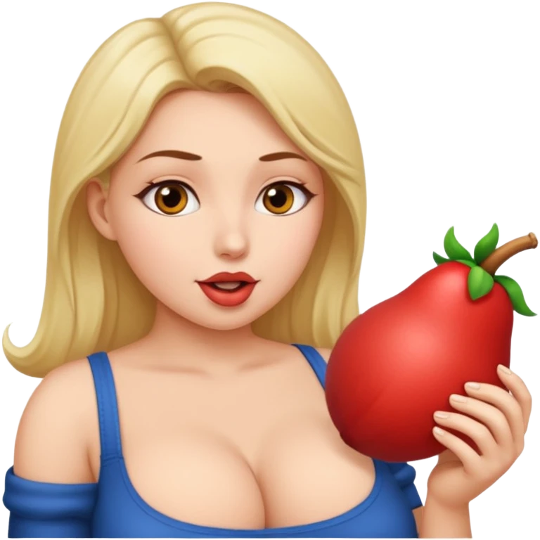 A woman with a big breast and ass. Sucking s cock emoji