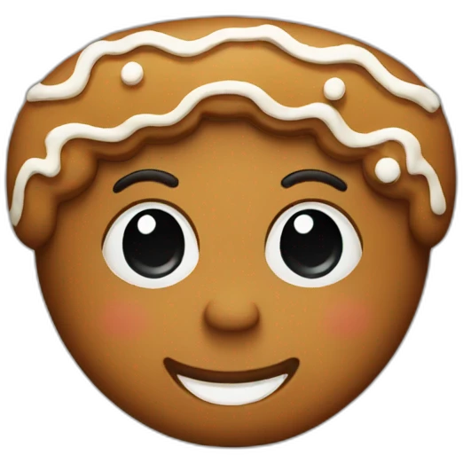 Christmas gingerbread emoji