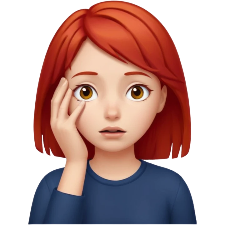 Face palm girl with red hair  emoji