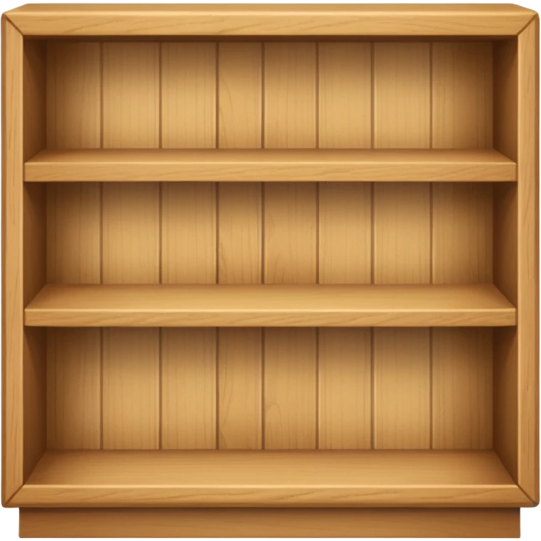 a single-tier bookshelf without books emoji