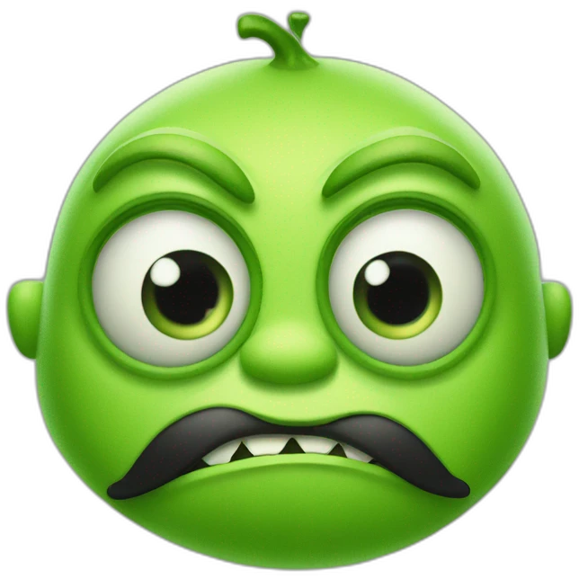 Mike wazowski with mustache emoji