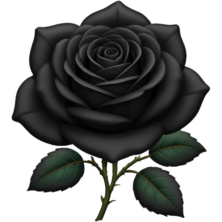 a rose in black style emoji