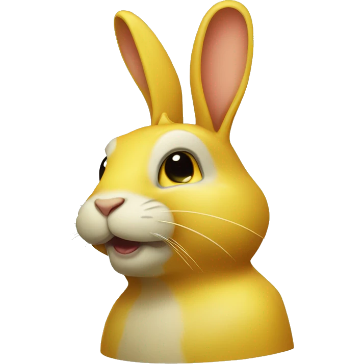 yellow rabbit head  emoji