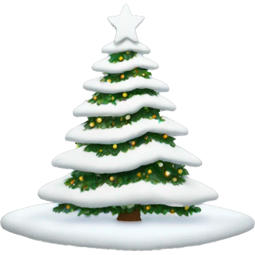 White Christmas tree emoji