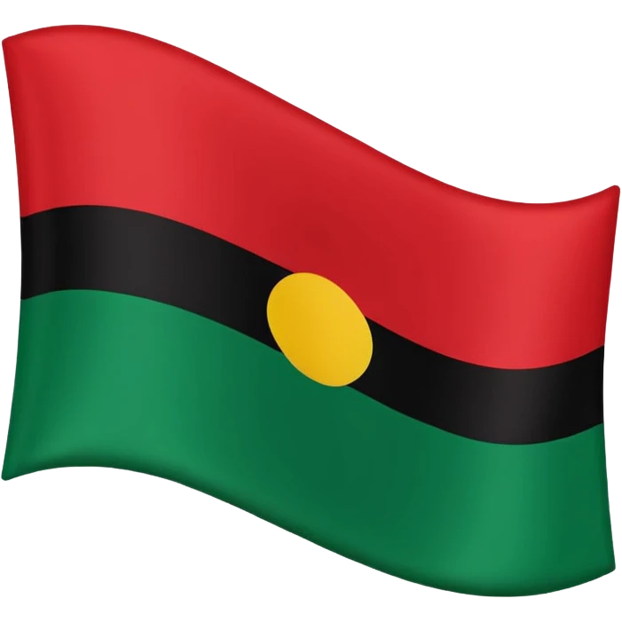 Pan African-African American Flag (Red-Black and Green horizontal stripes) - no stars or other symbols emoji