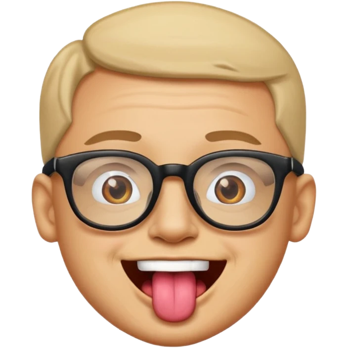 Glasses man🤓👅 emoji