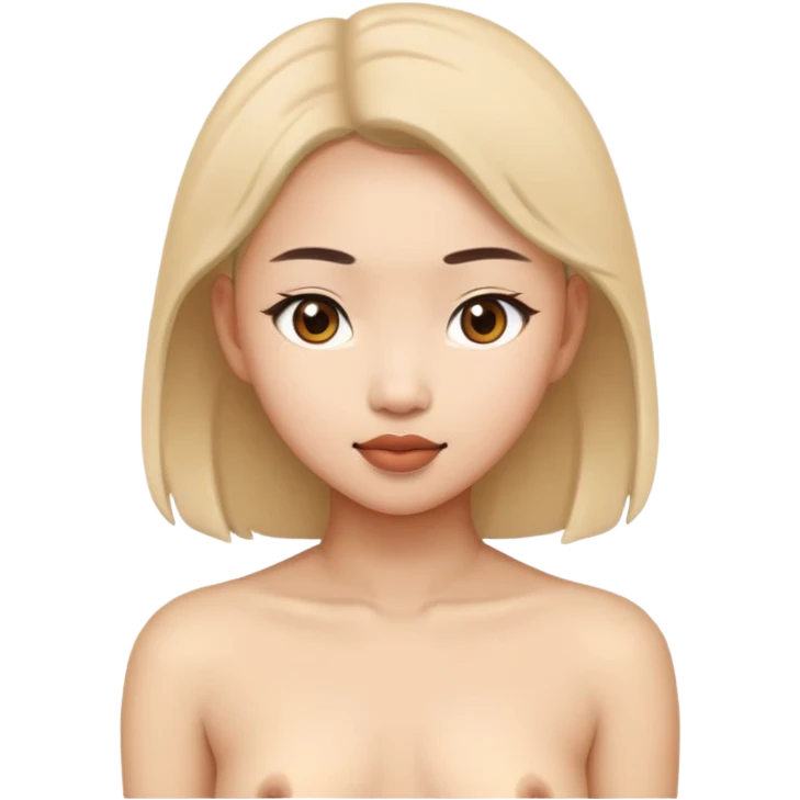 Голая девушка азиатской внешности emoji