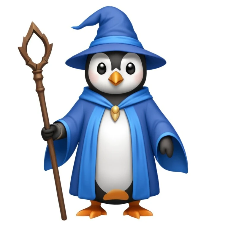 Penguin Wizard emoji