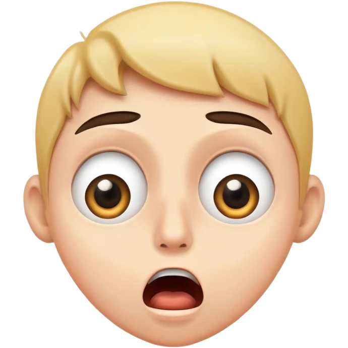 face with wide open eyes and open mouth, shocked expression emoji