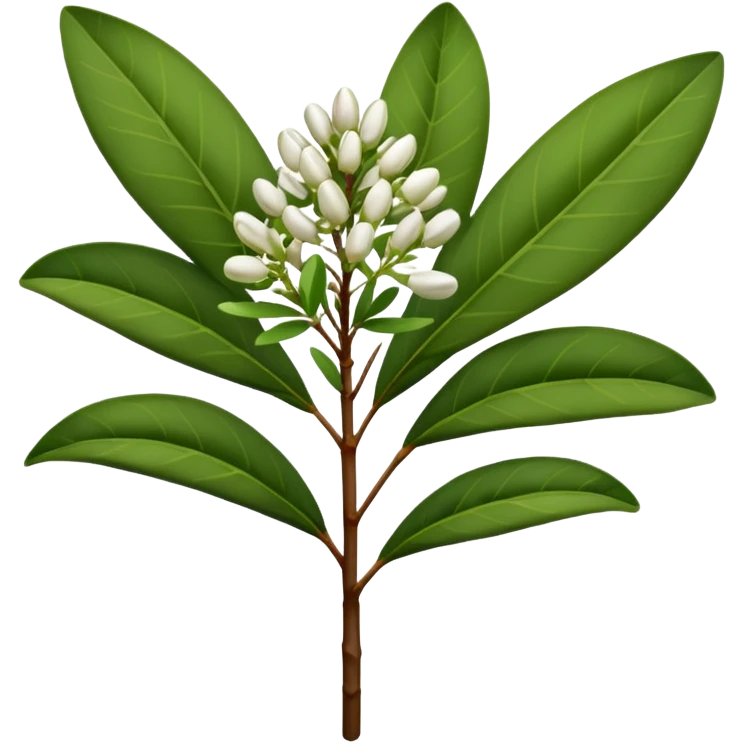 single white Mountain laurel, straight stem emoji