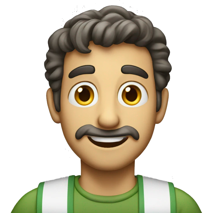 Smiling Italian man have a surprised emoji