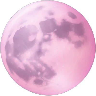 Light pink pink moon emoji