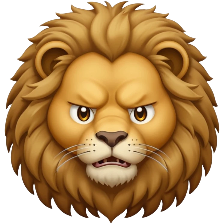 Лев хмурый emoji
