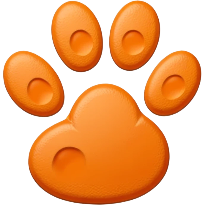 a pastel orange pawprint emoji