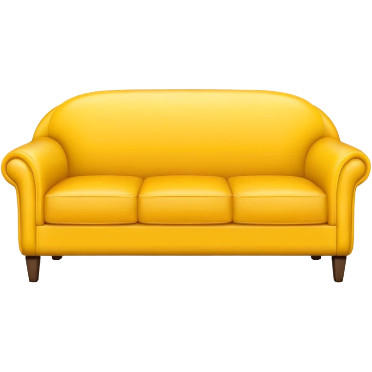 Yellow sofa, without any cushions. emoji