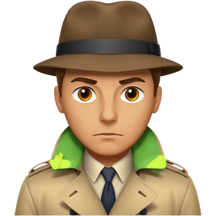 trençkotlu dedektif emoji