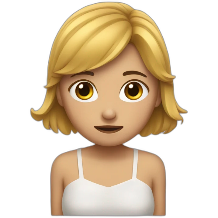Fille qui pleure emoji
