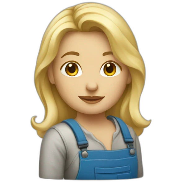 Blonde artist painter emoji