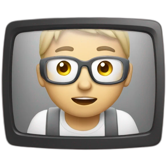person watching a video emoji