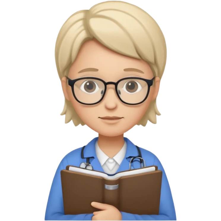 psychiatrist or therapist, mental health professional with notebook emoji