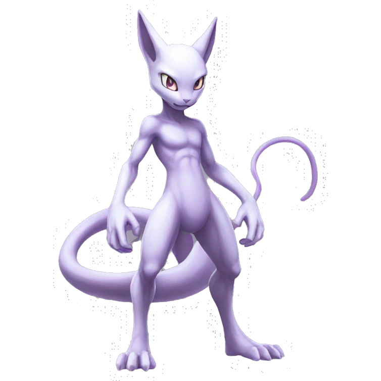 Anthro Mewtwo-Pokémon full body emoji