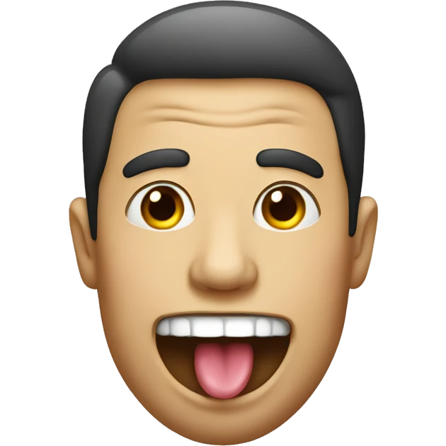 man with tongue out drooling emoji