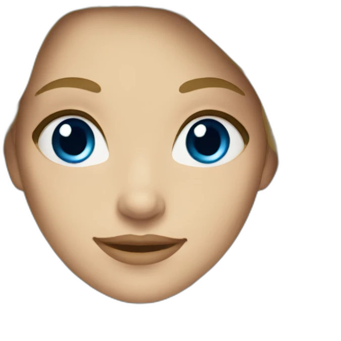 blonde long haired woman with blue eyes emoji