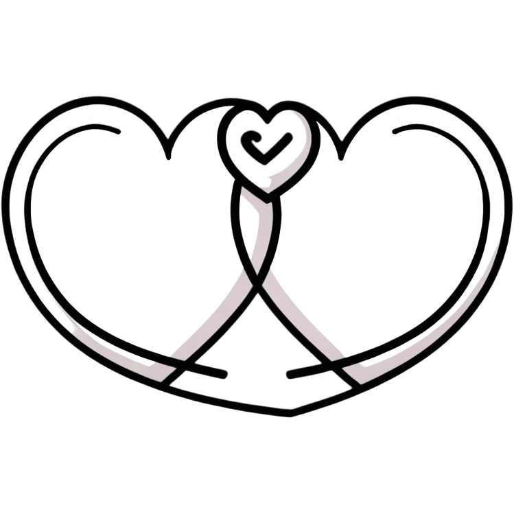 2 hearts cute emoji