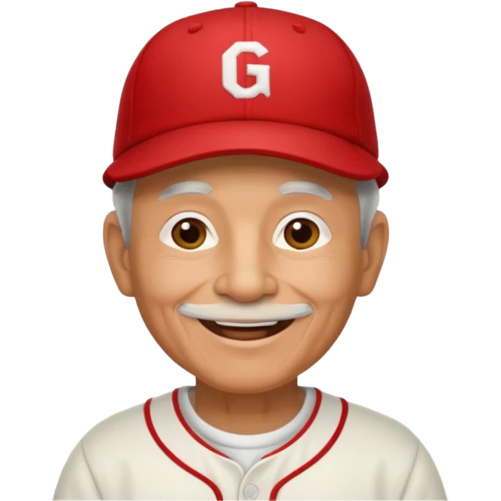Grandpa red baseball hat emoji