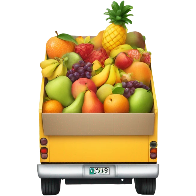 Delivery truck full of fruit emoji