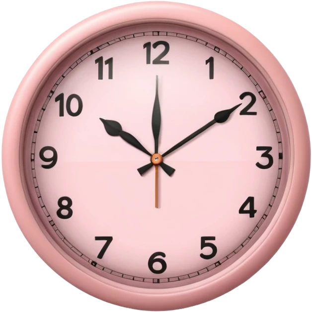 soft pink clock emoji