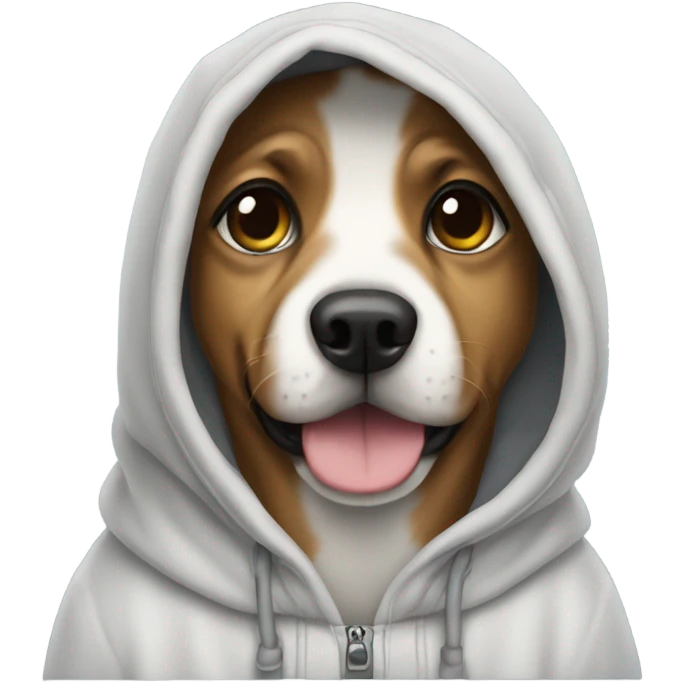 Dog with a hoodie emoji
