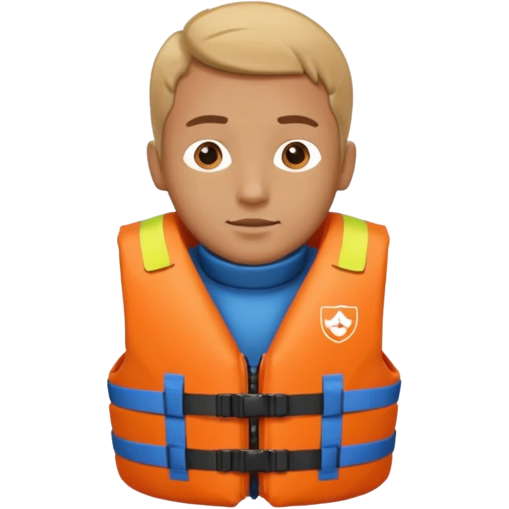 male wearing life jacket emoji