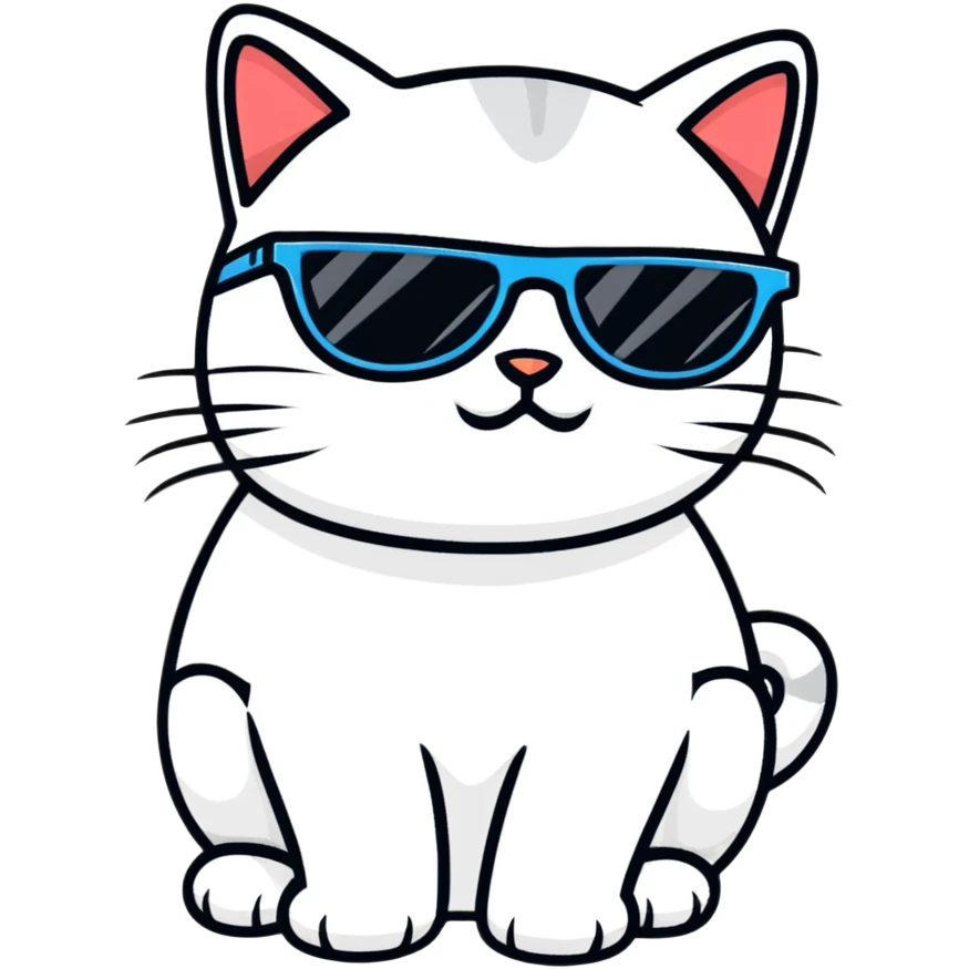 cat wearing sunglasses emoji
