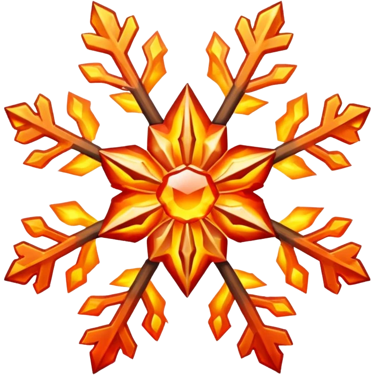 a fiery snowflake that is ignited emoji