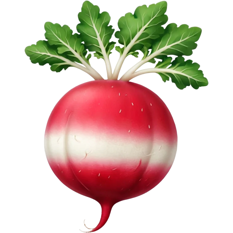 radish UK plant with a bit of white on the bottom of the radish emoji