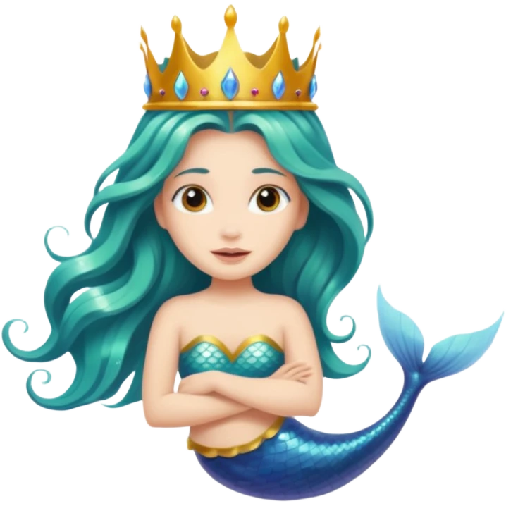 Sirena con corona emoji