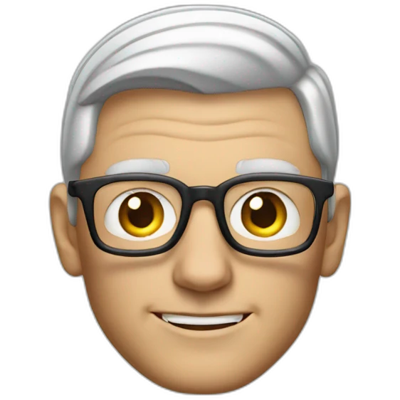 tim cook with a macbook pro emoji