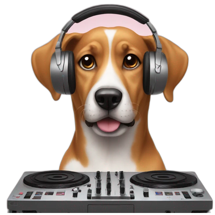 Dj dog emoji