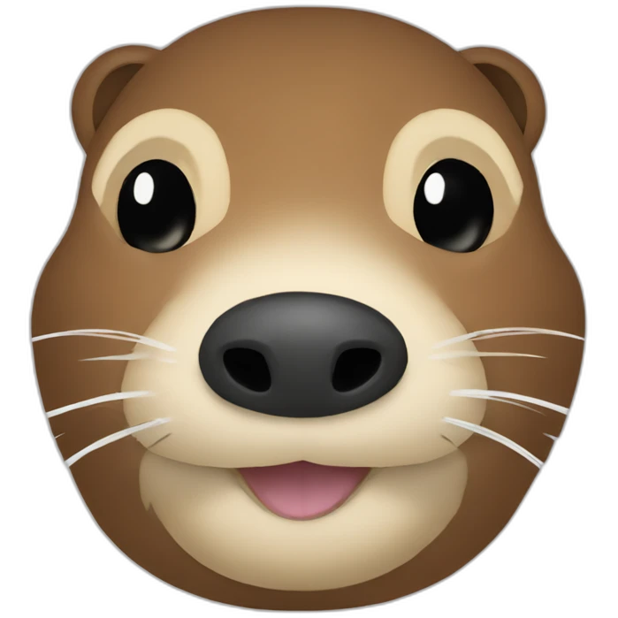 Nutria head in love emoji