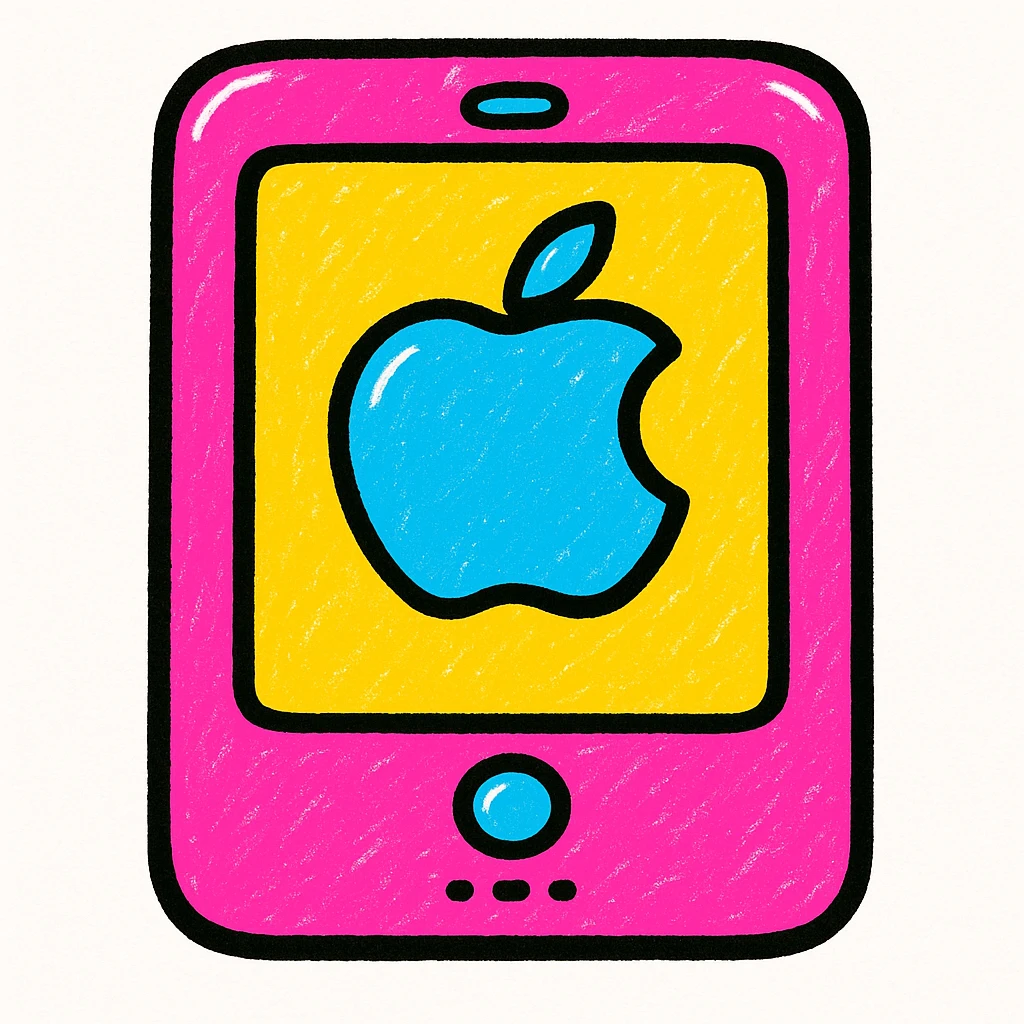 pink iPad in y2k style, shiny, playful, retro tech vibes emoji