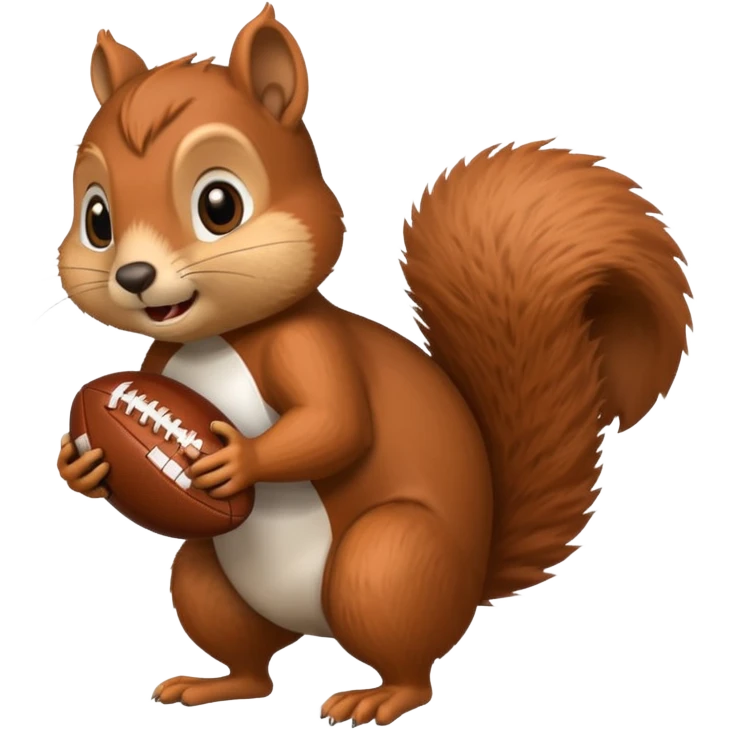 Squirrel holding football emoji