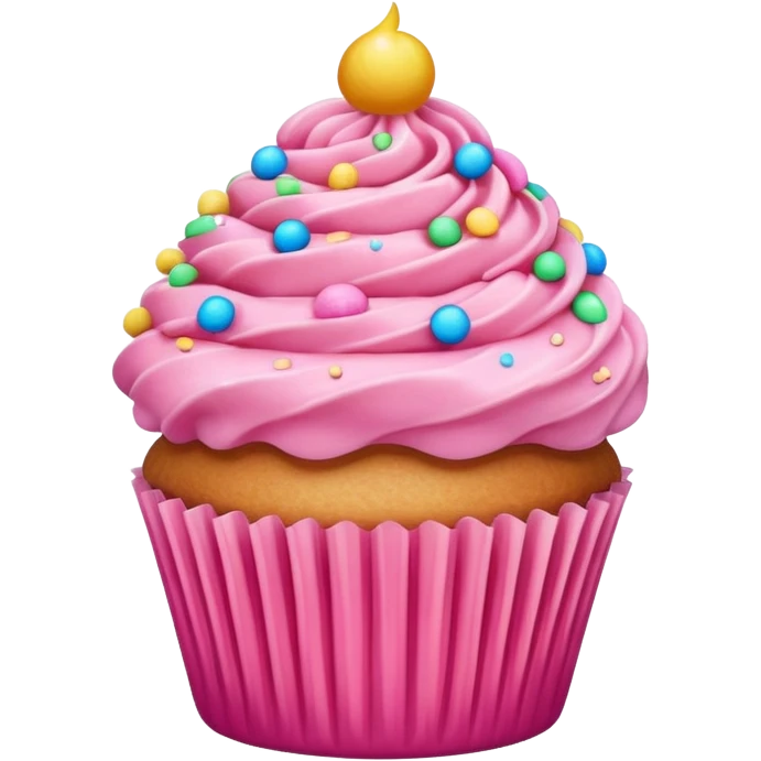 Cupcake with pink icing emoji