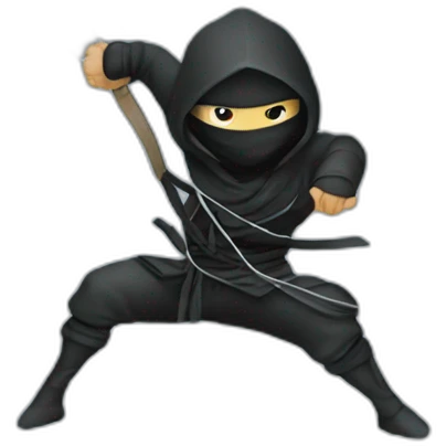 Ninja stuck in spiderweb emoji