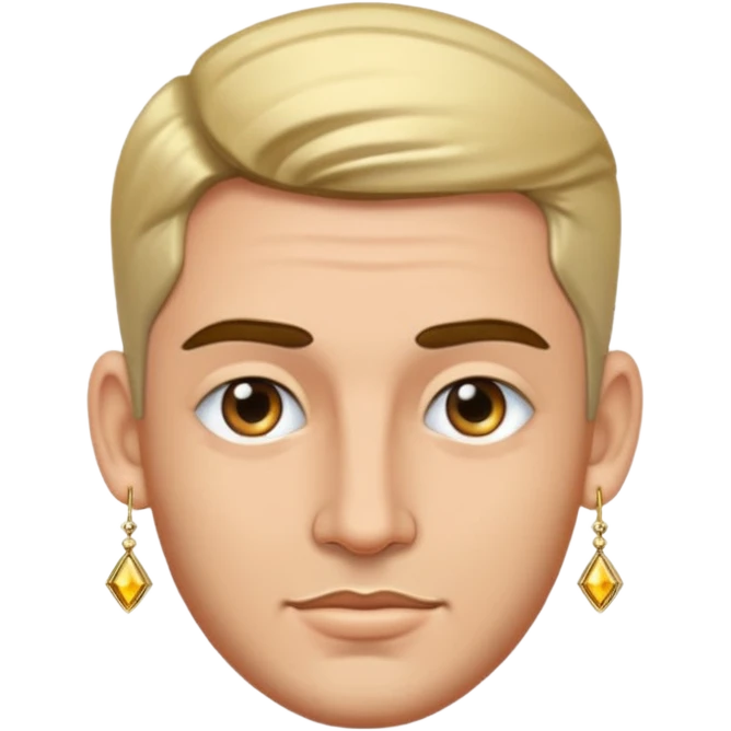 glamorous man wearing earrings emoji