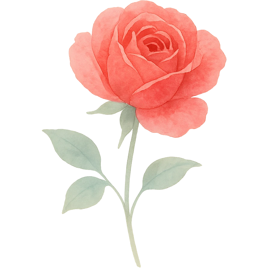 very detailed rose, delicate petals, vibrant red and pink hues, soft gradients, realistic botanical details emoji