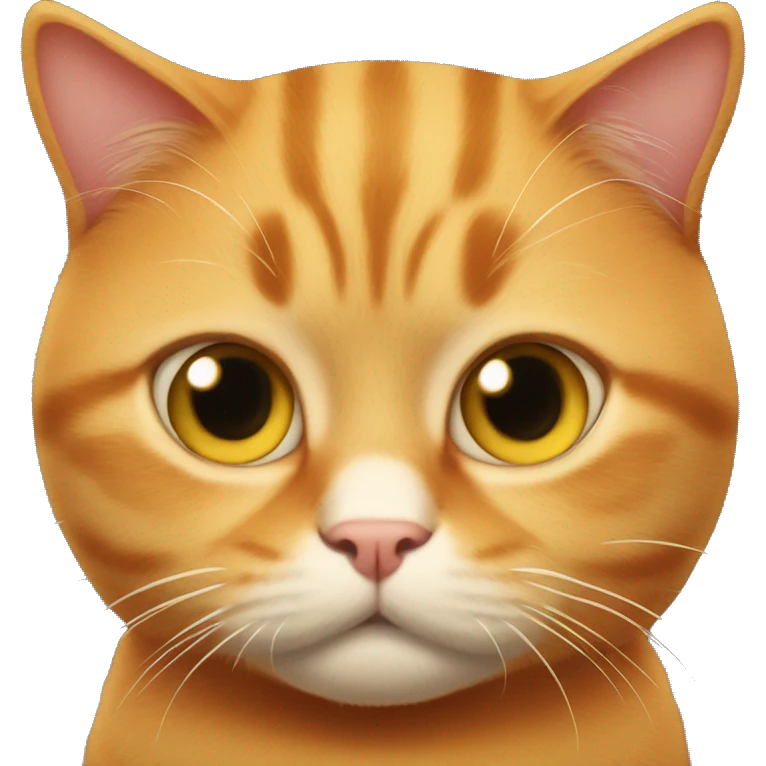 fat ginger cat with big eyes emoji
