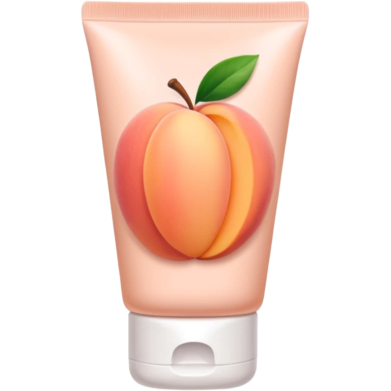 solid color light pinkish peach plain skincare tube emoji