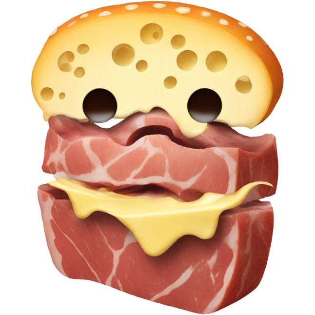 meat with cheese  emoji